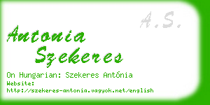 antonia szekeres business card